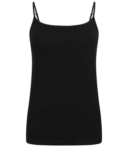 SF Ladies Feel Good Stretch Spaghetti Vest - BLK - XS